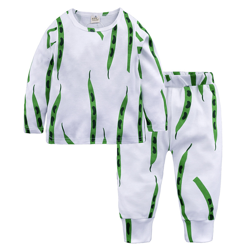 New Kids Pajamas For Girls Boys Home Sleepwear 2018 Spring Cotton Print T-shirt+Pants 2Pcs Kids Suits Infant Children Clothing