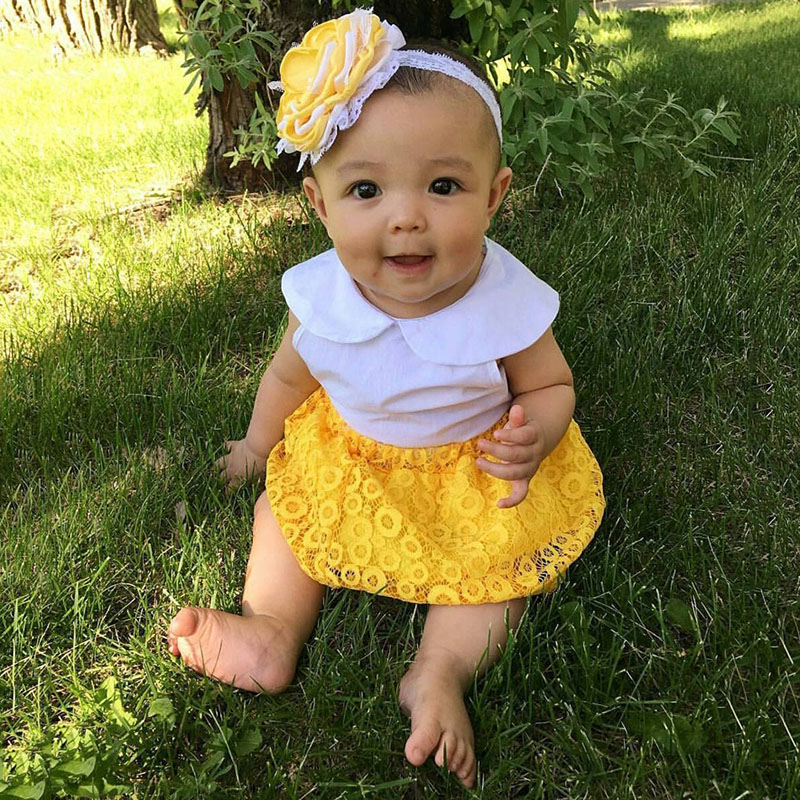 2018 Summer Baby Girl Clothes Sets Sleeveless White Chiffon Shirts+Yellow Lace Skirts 2pcs Kids Fashion Set Boutique Outfits, White&yellow
2018 Summer Baby Girl Clothes Sets Sleeveless White Chiffon Shirts+Yellow Lace Skirts 2pcs Kids Fashion Set Boutique Outfits, White&yellow