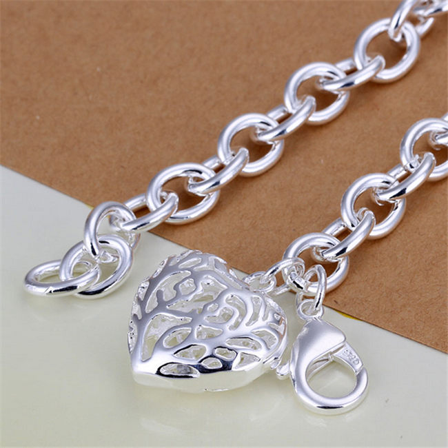 Stereoscopic THICK BRACELET sterling silver plated bracelet SPB269; New arrival men and women 925 silver bracelet Link, Chain
