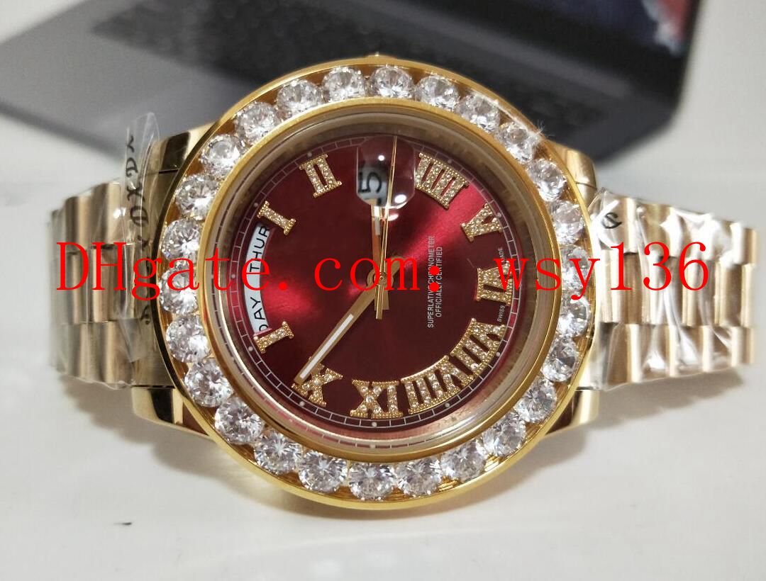 Luxury Best-Selling Red Dial Mens Wrist Watch Day-Date II 18k yellow Gold 41MM President 228238 Diamond Men's Casual Watches
Luxury Best-Selling Red Dial Mens Wrist Watch Day-Date II 18k yellow Gold 41MM President 228238 Diamond Men's Casual Watches