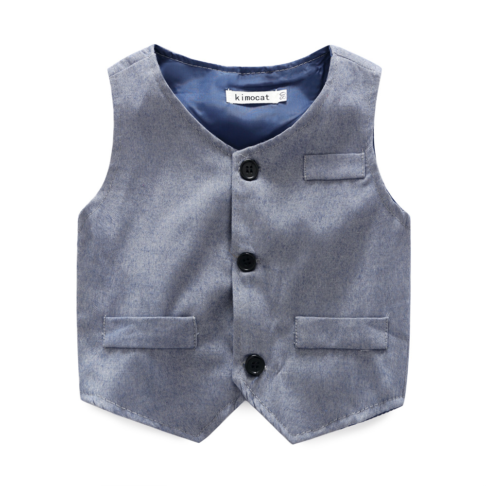 Baby Boy Clothes Spring Autumn Kids Clothing Sets Cotton Gentleman Suit Shirt + Vest +Pants 3PCS Boutique Boys Outfits Toddler Boys Clothing