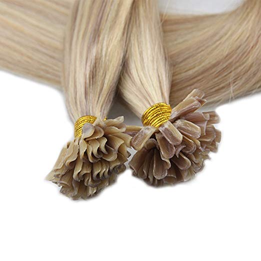 Evermagic High quality Remy Hair Extensions Human Hair U Tip Keratin 18/613#Color Nail Tip Extensions