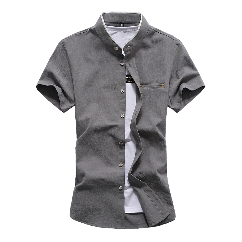 Mandarin Collar Short Sleeve Shirt Men 6XL 7XL big Size 2018 Fashion Summer Style Men Casual Shirt DT513, Blue
Mandarin Collar Short Sleeve Shirt Men 6XL 7XL big Size 2018 Fashion Summer Style Men Casual Shirt DT513, Blue