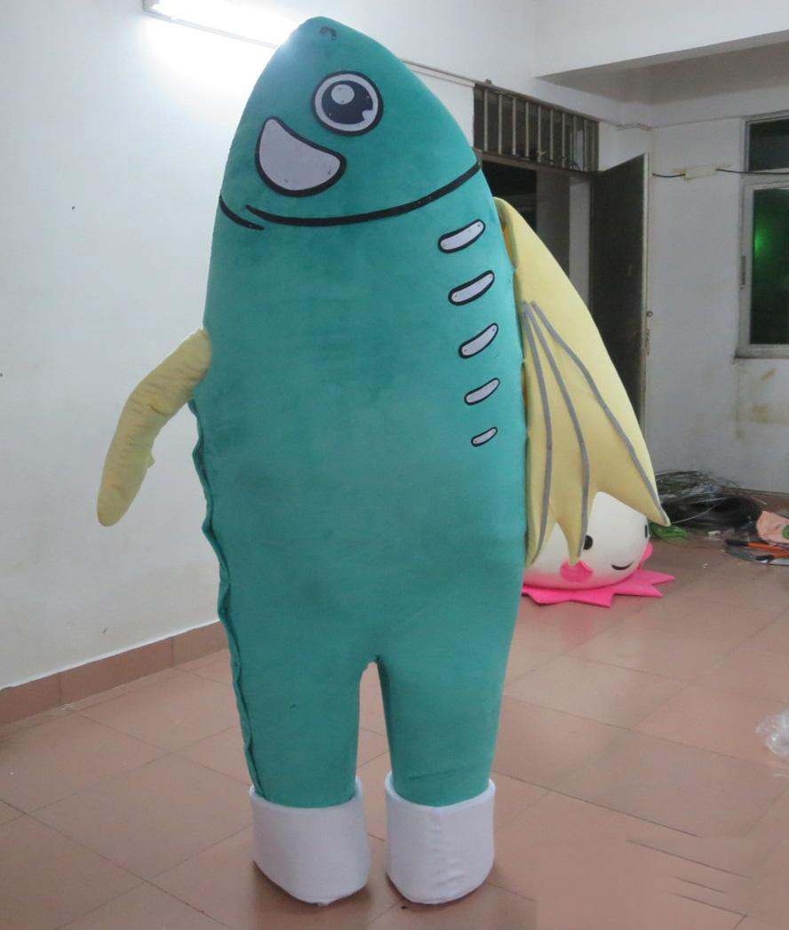 2018 High quality hot the head fish mascot costume for adult to wear for sale, Same as photo