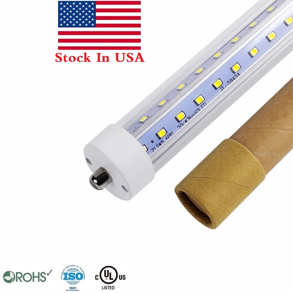 T8 8ft LED Tubes Light Single Pin FA8 8ft LED Bulbs 45W 72W V Shaped LED Light Tubes AC 85-265V + Stock In USA
T8 8ft LED Tubes Light Single Pin FA8 8ft LED Bulbs 45W 72W V Shaped LED Light Tubes AC 85-265V + Stock In USA