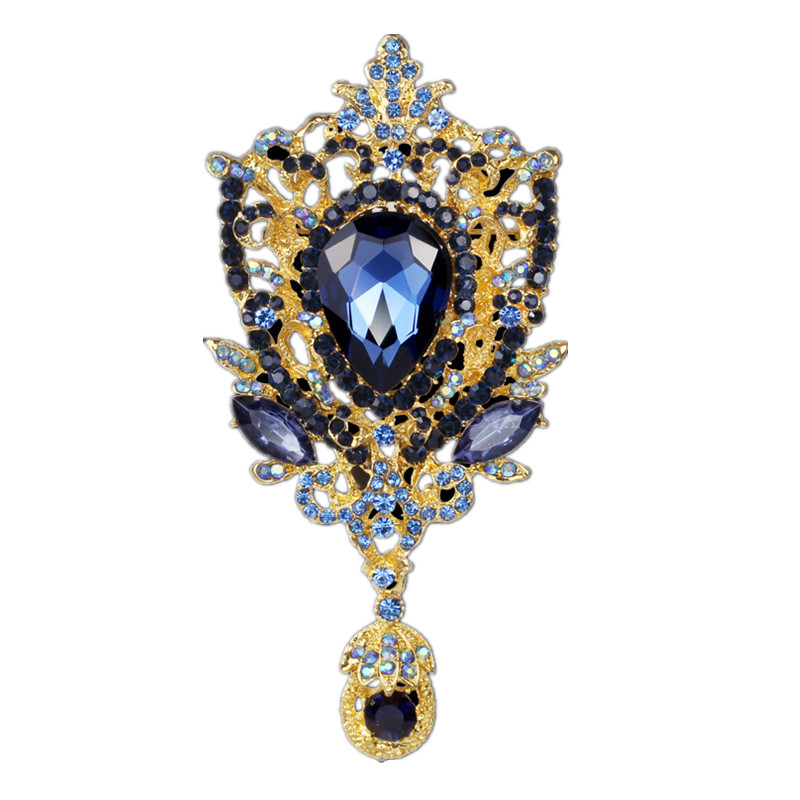 Vintage Austrian Crystal Rhinestone Alloy Teardrop Pendant Bouquet Brooch Pin Corsage Women Girl's Engagement Gift Jewelry 
Vintage Austrian Crystal Rhinestone Alloy Teardrop Pendant Bouquet Brooch Pin Corsage Women Girl's Engagement Gift Jewelry