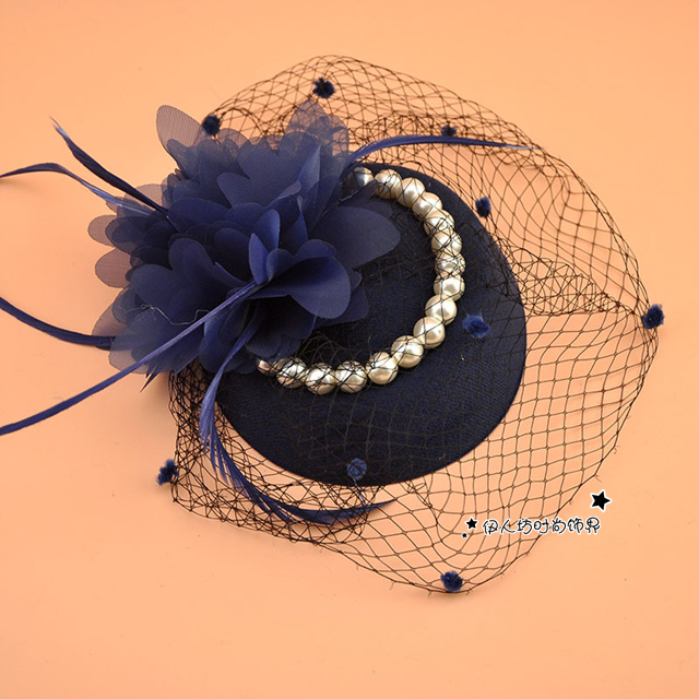 Snapback Hats With Pearls Flower Tulle 15 Colors Fashion A Hat That Goes with Formal Dress Hats For Mother Wedding Bridal Accessories Veil