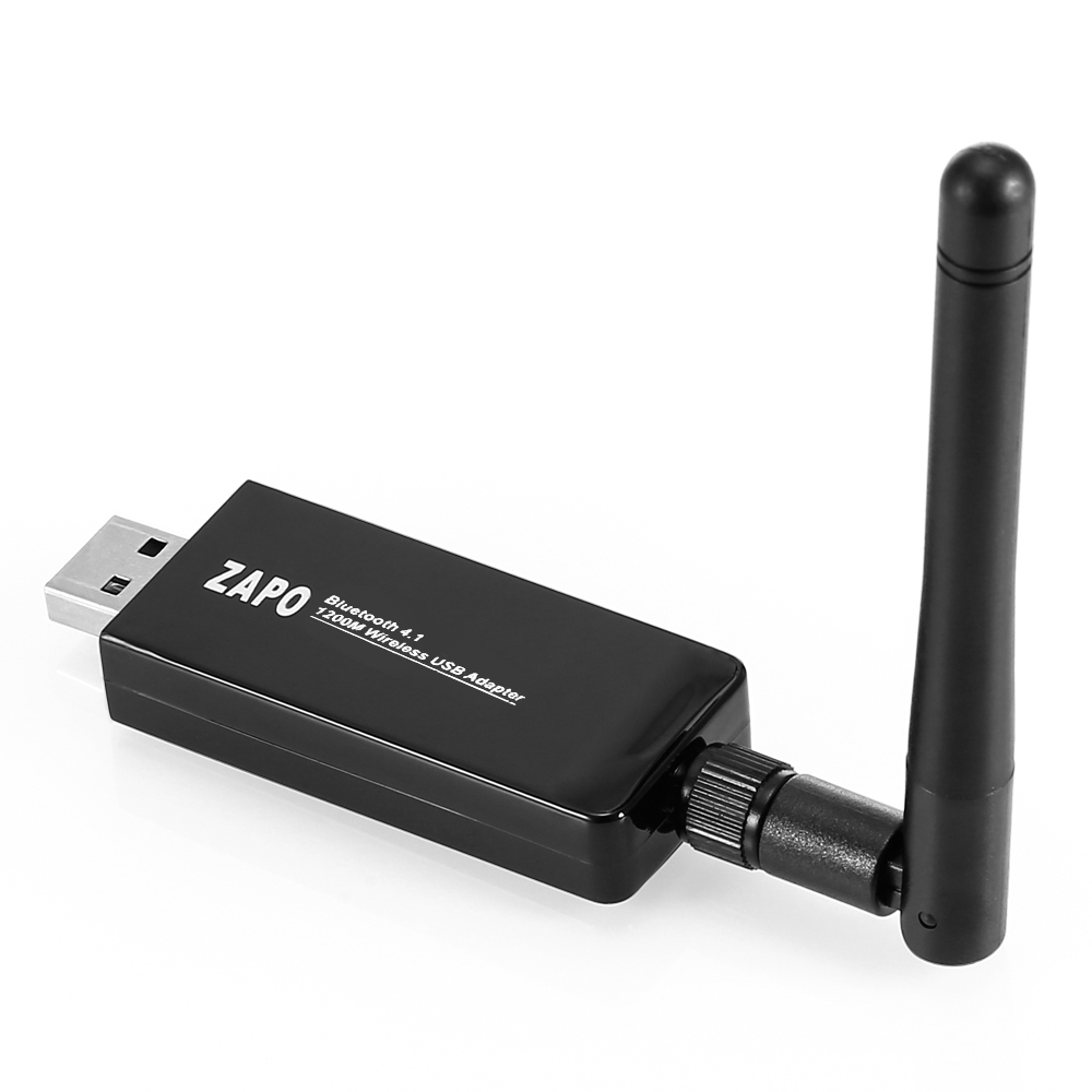 ZAPO W79L 2DB USB WiFi Adapter 1200M Portable Network Router 24 58GHz Bluetooth 41 Wifi Receiver Network Card