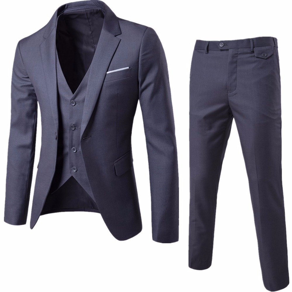 (Jacket+Pant+Vest) Luxury Wedding Suits for Men Casual Male Blazers Slim Fit Suits Men's Costume Business Formal Party Classic, Gray
(Jacket+Pant+Vest) Luxury Wedding Suits for Men Casual Male Blazers Slim Fit Suits Men's Costume Business Formal Party Classic, Gray