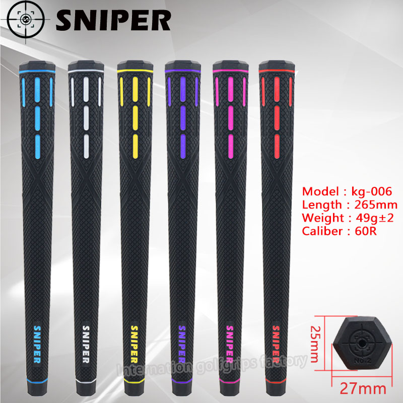 Sniper Golf grip standard special hexagonal handle grip six colors for choose free shipping large quantity discount
Sniper Golf grip standard special hexagonal handle grip six colors for choose free shipping large quantity discount