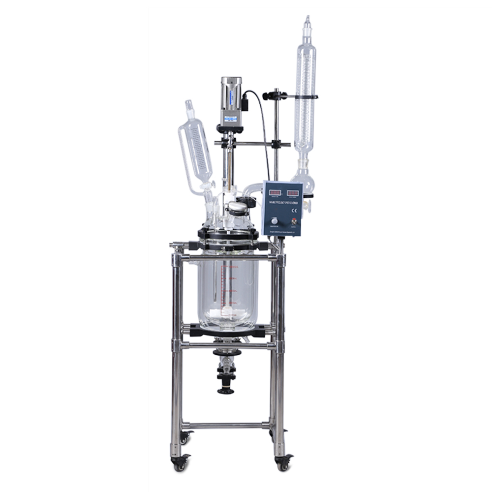 ZZKD Lab Supplies 10L Kettle Reactor Chemical Double-layer Jacket Glass Reaction Vacuum Euqipment