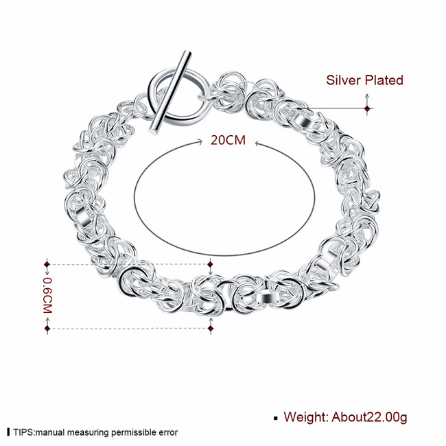 Faucet TO Bracelet sterling silver plated bracelet ; Free shipping men and women 925 silver bracelet SPB033