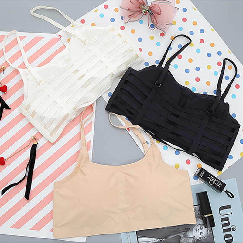 Lady Seamless Tube Crop Tops Girl Sleep Vest Wrapped Chest Bra One-Piece Padded Bra Sexy Back Underwear Women Wireless Tank Top, Black
Lady Seamless Tube Crop Tops Girl Sleep Vest Wrapped Chest Bra One-Piece Padded Bra Sexy Back Underwear Women Wireless Tank Top, Black