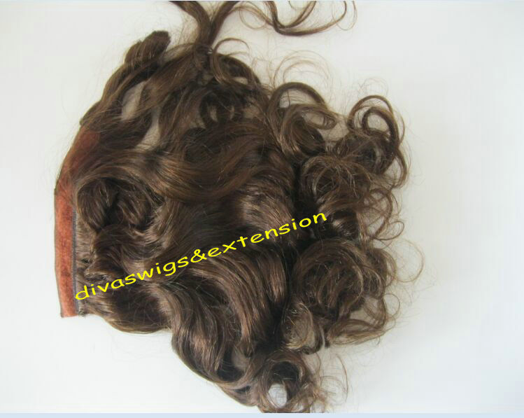 Easy ponytail style for girl 140g long high wavy drawstring ponytail with two combs classica natural color free ship