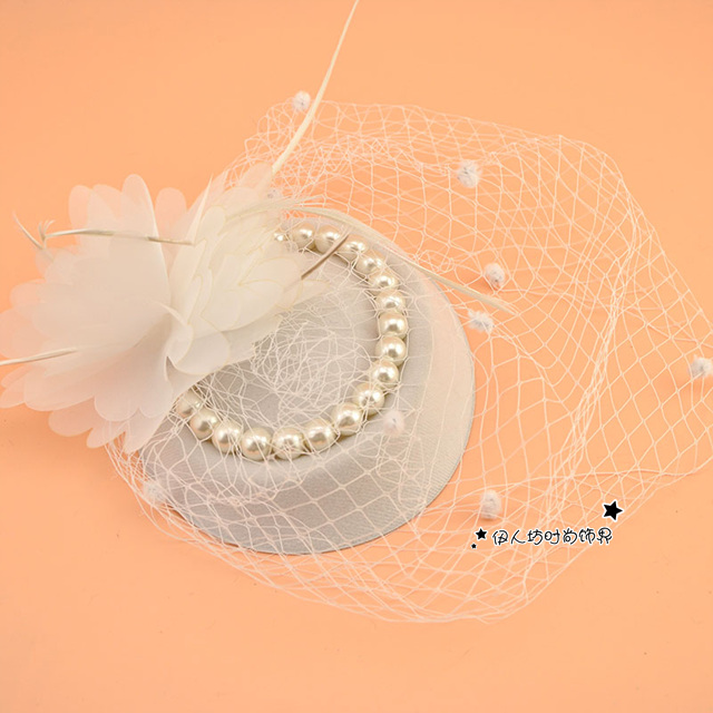 Snapback Hats With Pearls Flower Tulle 15 Colors Fashion A Hat That Goes with Formal Dress Hats For Mother Wedding Bridal Accessories Veil