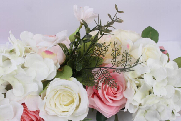 2M wedding Road cited flowers rose peony hydrangea mix DIY arched door Flower Row Window T station wedding decoration
