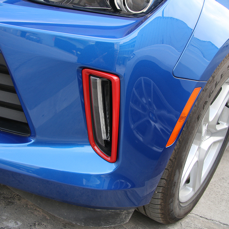 ABS Car Daytime Running Light Decoration Cover Ring Stickers For Chevrolet Camaro 2017 Up Car Styling Exterior Accessories