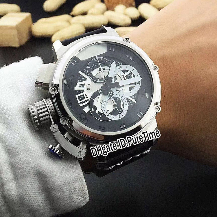 New High Quality U-51 U51 Chimera Steel Case White Skeleton Dial Miyota Quartz Chronograph Mens Watch Stopwatch Black Leather Watches UB57a1, Ub-b57a (3)
New High Quality U-51 U51 Chimera Steel Case White Skeleton Dial Miyota Quartz Chronograph Mens Watch Stopwatch Black Leather Watches UB57a1, Ub-b57a (3)