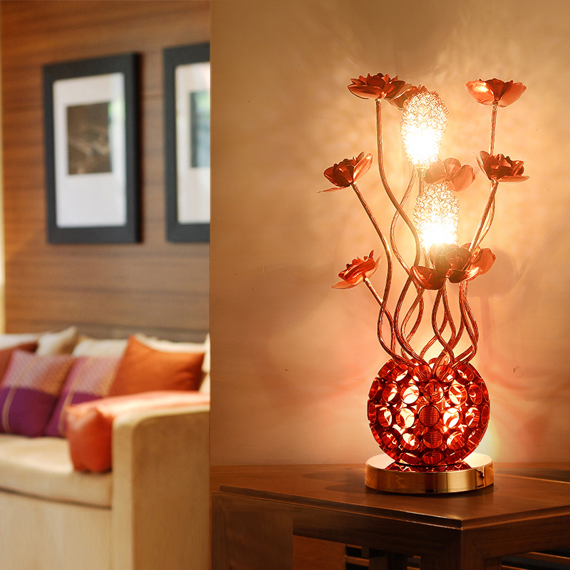 Chambre de chevet Creative Creative Led Lampe de bureau Aluminium Rose Desk Light De Mariage Anniversaire Decoration Décoration de la lampe à LED