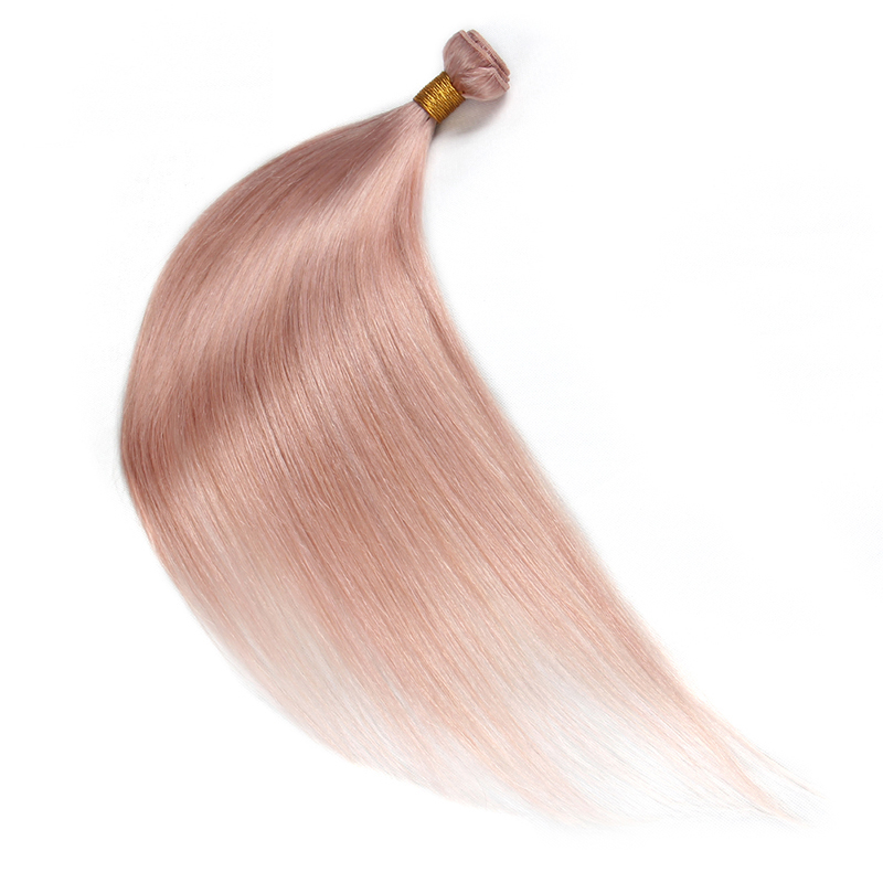 Dreaming Queen Hair Solid Pink Ombre Brazilian Straight Virgin Human Hair Weave Bundles Peachy R Hair Extensions 3 Bundles Free Shipping