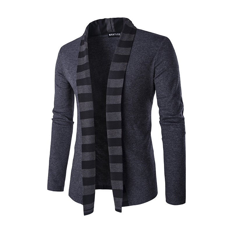 2017 autumn and winter male personality no button cardigan sweater fashion long-sleeve sweater, Dark grey
2017 autumn and winter male personality no button cardigan sweater fashion long-sleeve sweater, Dark grey