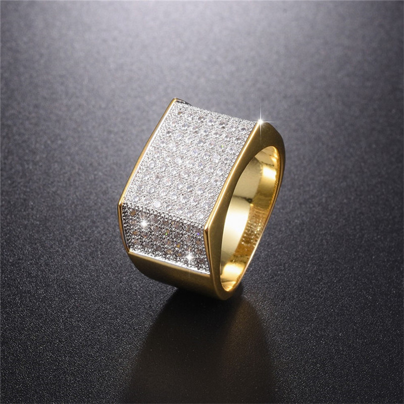 Men's Luxury Hip Hop Ring jewelry 925 Silver bling Simulated Diamond painting full gold rings for boys Party gift Size 8-13
Men's Luxury Hip Hop Ring jewelry 925 Silver bling Simulated Diamond painting full gold rings for boys Party gift Size 8-13