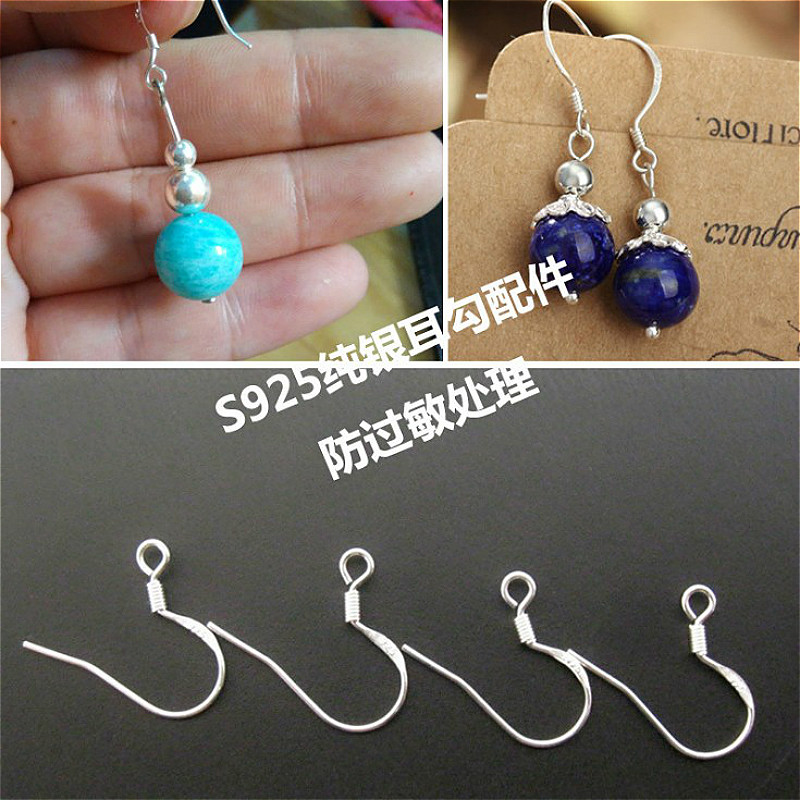 1000pcslot Sterling 925 Silver Earring Findings Fishwire Hooks Jewelry DIY 15mm fish Hook Fit Earrings4018595