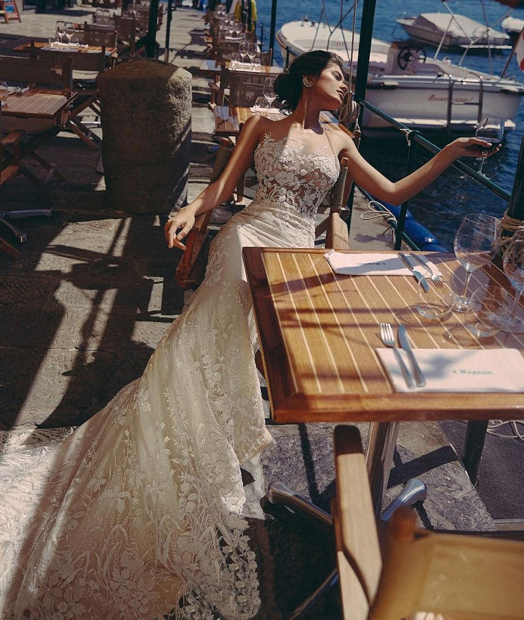 Attractive Lace Mermaid Wedding Dresses Beaded Sheer Jewel Neck Beach Bridal Gowns With Detachable Skirt Plus Size Tulle Vestido De Novia