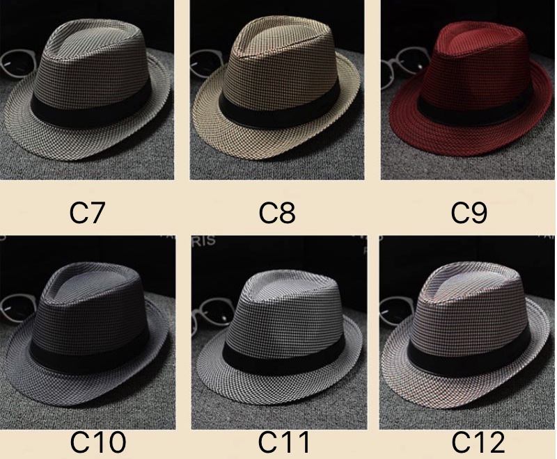 30 Colors Panama Pure Color Hats And Plaid Pattern Jazz Hat Cotton Line Summer Soft Fashion Stingy Brim Sun Caps