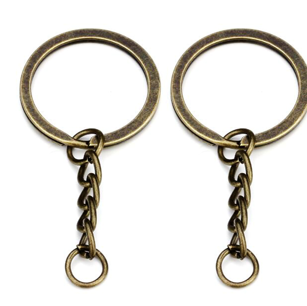 40pcs Split Key Ring Chain Keyring Silver Gold Guqing Color Metal Split Keychain Parts Jump Rings