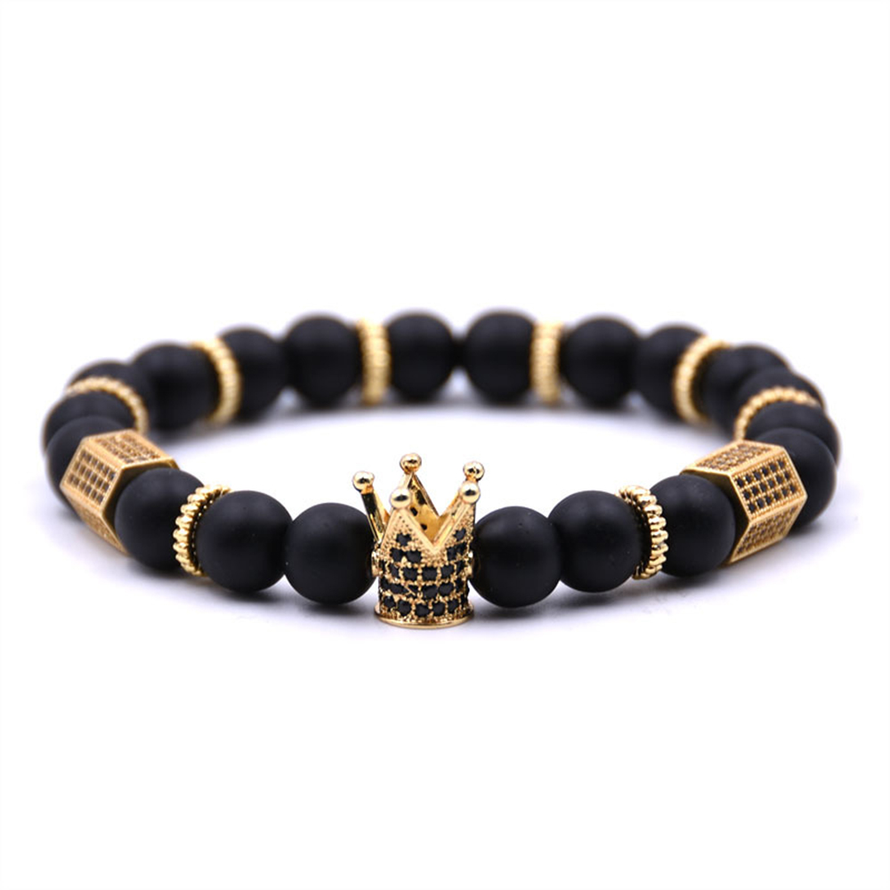 8mm Frosted stone Metal Crown Bracelet For Women Beaded Bracelet Men Vintage Charm Jewelry For Boys Dropshipping, Golden;silver
8mm Frosted stone Metal Crown Bracelet For Women Beaded Bracelet Men Vintage Charm Jewelry For Boys Dropshipping, Golden;silver