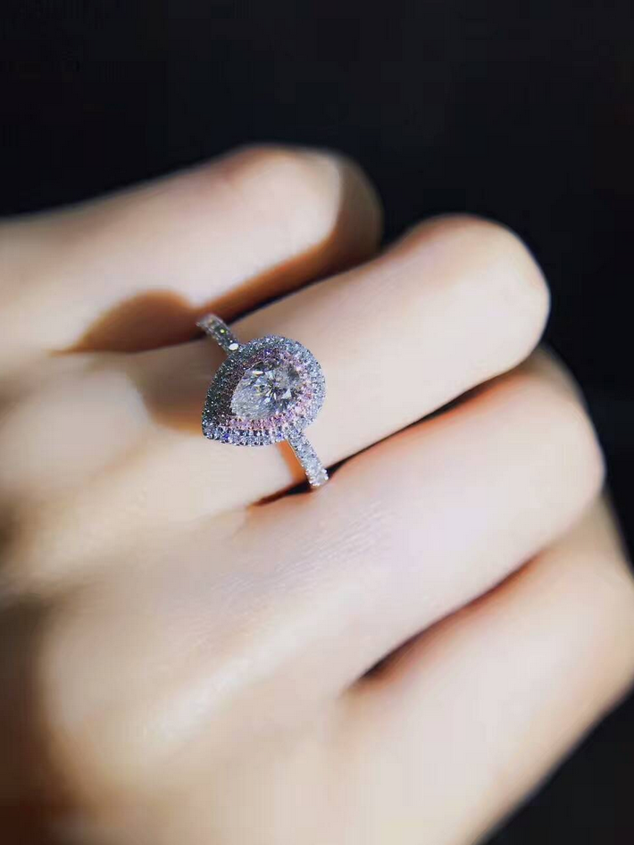 Victoria Wieck Luxury Jewelry Pure 100% 925 Sterlling Silver Drop Water White Topaz CZ Diamond Gemstones Women Wedding Band Ring for Lovers