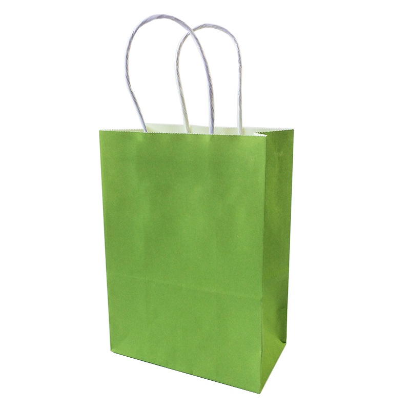 50pcsPack Kraft Paper Gift Bag 21x15x8cm Solid Color Boutique Store Festival Gift Wrap Bags with Handle4256384