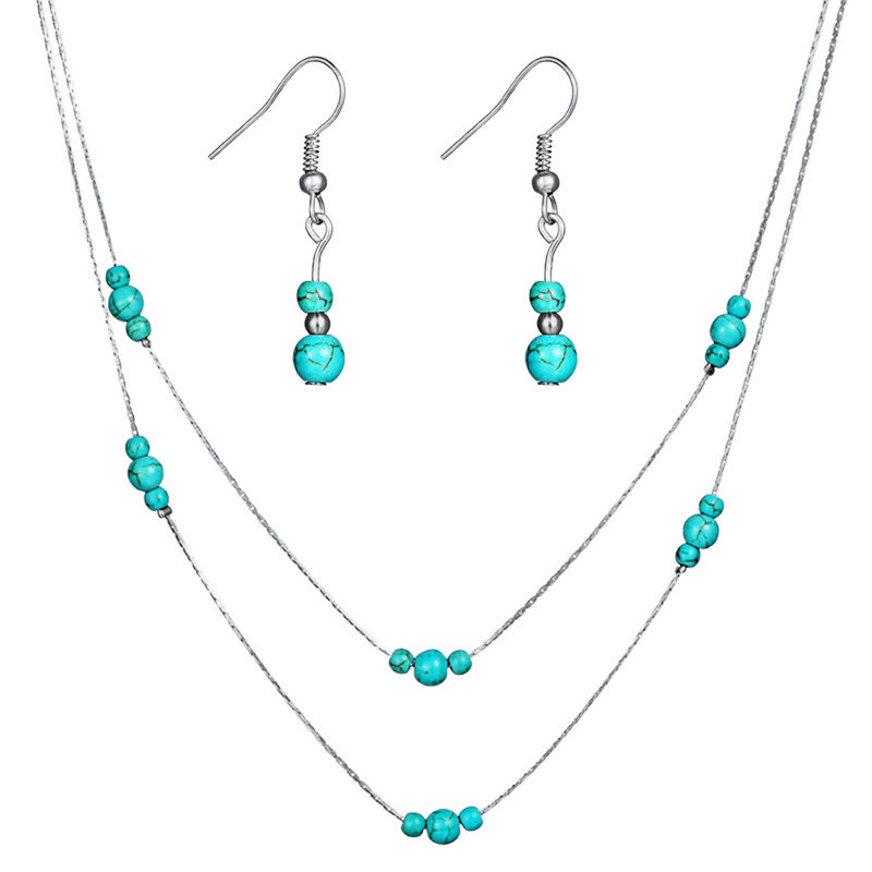 New Silver Gold Color Statement Jewelry For Women Bridal Jewelry Sets Turquoise Stone Beads Necklace Drop Earring Jewelry Set HZ
New Silver Gold Color Statement Jewelry For Women Bridal Jewelry Sets Turquoise Stone Beads Necklace Drop Earring Jewelry Set HZ