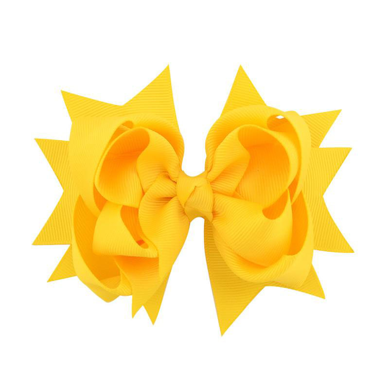 Baby Girls Boutique Hair Bows Accessories Hair Pins Solid Grosgrain Ribbon Bow With Clip Children Kids 3 layers Bow Hair Accessories