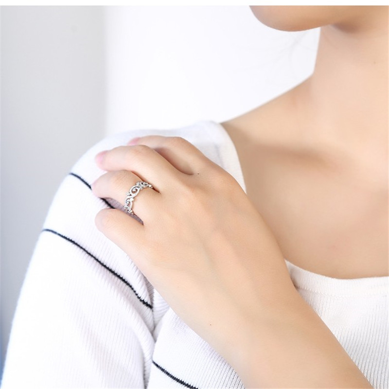 Flower Jewelry 925 Sterling silver Engagement ring for women 5A Zircon Cz Female wedding band rings mother's gift