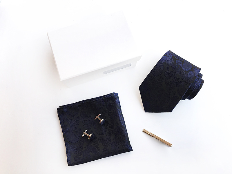 New 100 Silk Classic Men Neck Ties Clip Hanky Cufflinks sets Floral brand Formal Wear Business Wedding Party Mens Tie K10