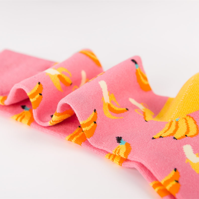 Mens happy socks man combed cotton funny socks colourful fruit long art sock men's fashion dress skateboard sock