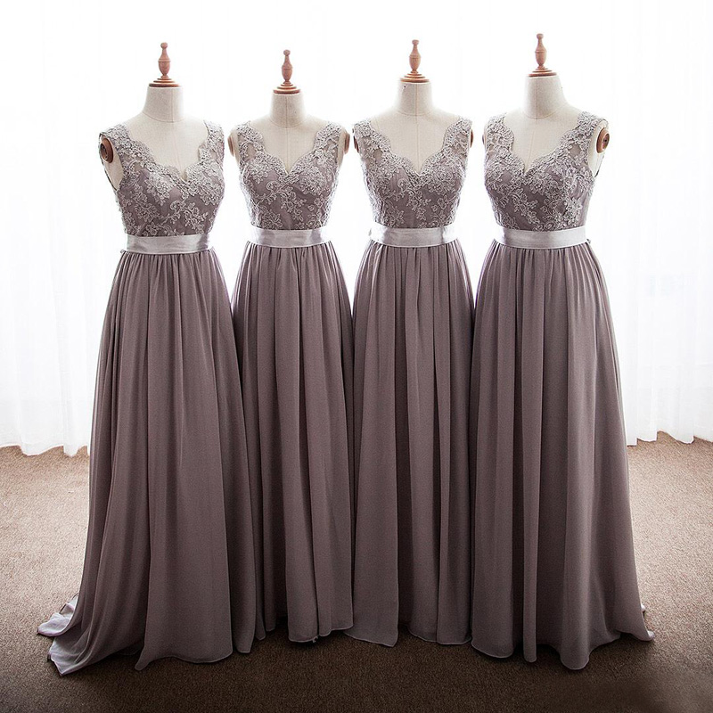 Real Photo 2018 Lace V Neck Top Chiffon Skirt Bridesmaid Dresses Long Cheap Backless With Sash Ruched Maid Of Honor Dress EN2095
Real Photo 2018 Lace V Neck Top Chiffon Skirt Bridesmaid Dresses Long Cheap Backless With Sash Ruched Maid Of Honor Dress EN2095