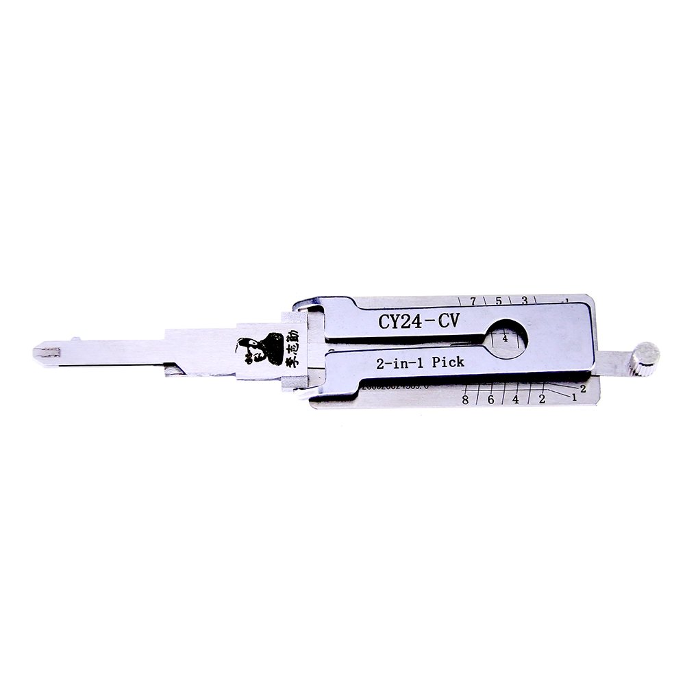 Lishi CY24 2 In 1 lock pick and decoder for Chrysler(PT Cruiser/300C/Cherokee/Jeep/Dodge)
Lishi CY24 2 In 1 lock pick and decoder for Chrysler(PT Cruiser/300C/Cherokee/Jeep/Dodge)