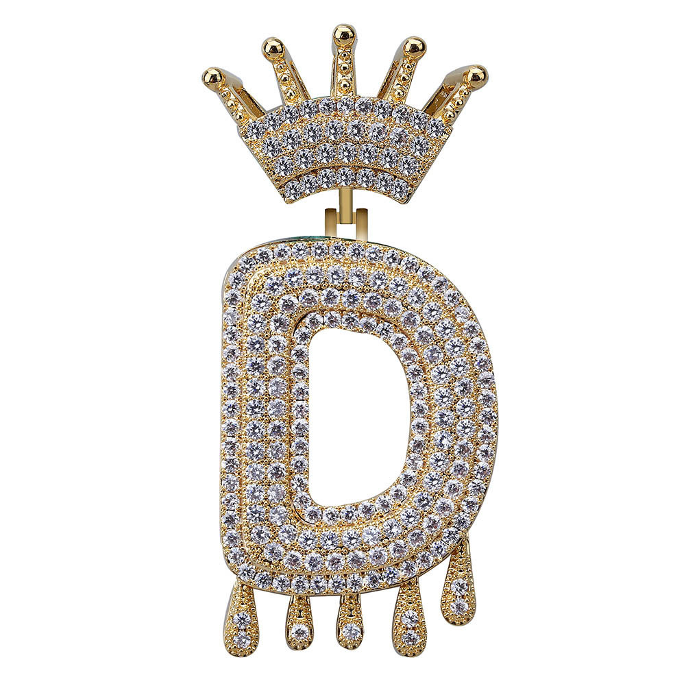 Hip Hop A-Z Custom Name Crown Drip Letters Necklaces Pendant Chain For Men Women Gold Silver Color Cubic Zircon Jewelry
Hip Hop A-Z Custom Name Crown Drip Letters Necklaces Pendant Chain For Men Women Gold Silver Color Cubic Zircon Jewelry