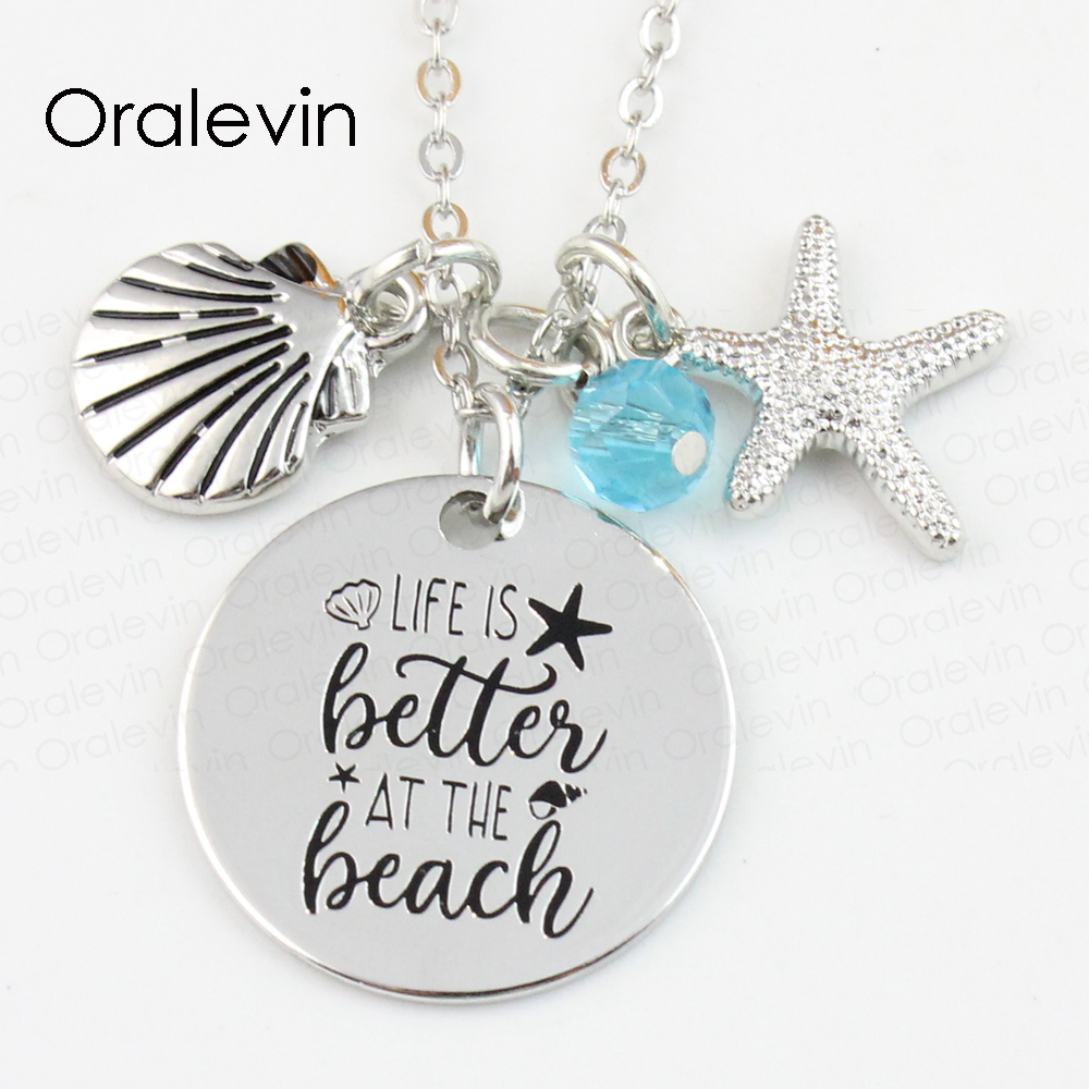 Wholesale LIFE IS BETTER AT THE BEACH Handmade Engraved Disc Pendant Charms Necklace Gift Jewelry ,22MM,10Pcs/Lot,#LN125, Silver
Wholesale LIFE IS BETTER AT THE BEACH Handmade Engraved Disc Pendant Charms Necklace Gift Jewelry ,22MM,10Pcs/Lot,#LN125, Silver