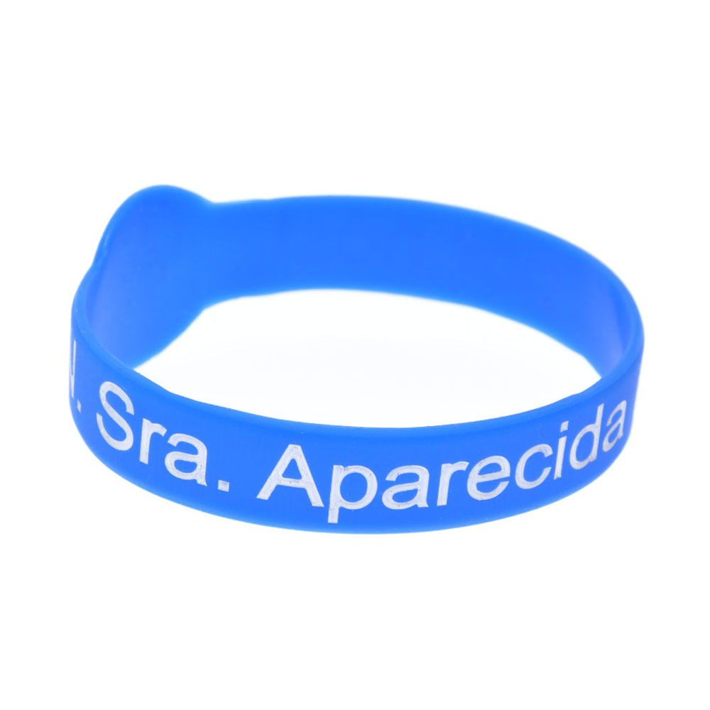 1PC N. Sra. aparecida rogai por nos Silicone Wristband Watch Shape Trendy Decoration Rubber Jewelry Adult Size