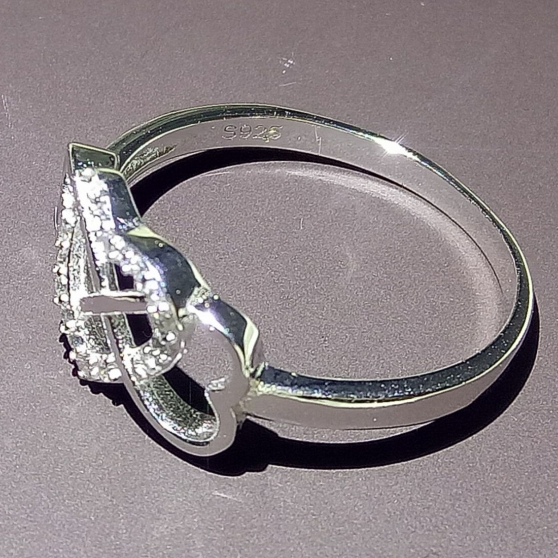 CZ Sterling Sier Cross Rings Jewelry, Heart Band Ring, Pave Cubic Zirconia, Sizes 5-10, Anniversary Gift Free shipping