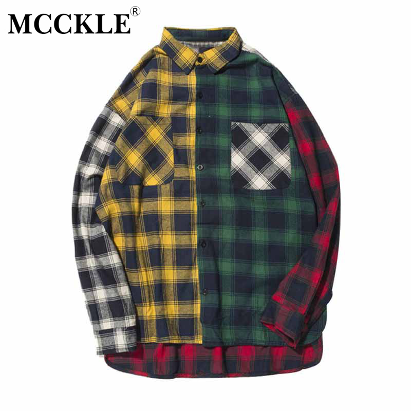 MCCKLE unisex Color Block Patchwork Plaid Long Sleeve jacket Men Hip Hop Casual Pocket Button Up Shirts Coats Fashion Streetwear, Black;brown
MCCKLE unisex Color Block Patchwork Plaid Long Sleeve jacket Men Hip Hop Casual Pocket Button Up Shirts Coats Fashion Streetwear, Black;brown