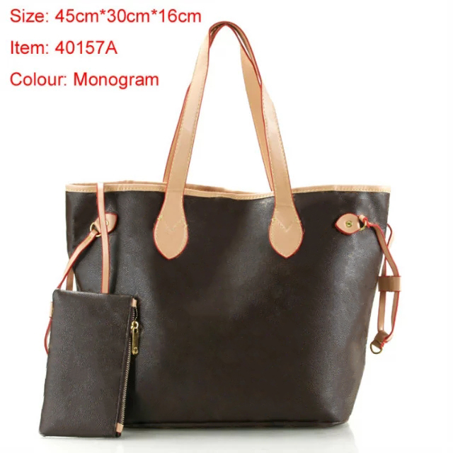 

3 colors Classical Brand designer Tote Designer Women Handbags Shoulder Bag with matching wallets pu for women