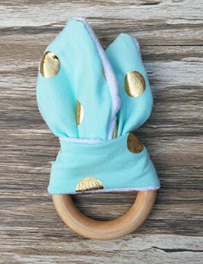 New Baby Teether Wooden Ring Baby Molars Teeth Training Toys Infants Hand Rattles Newborn Babys' Gift Exercises Toys Teeth training toy KKA1