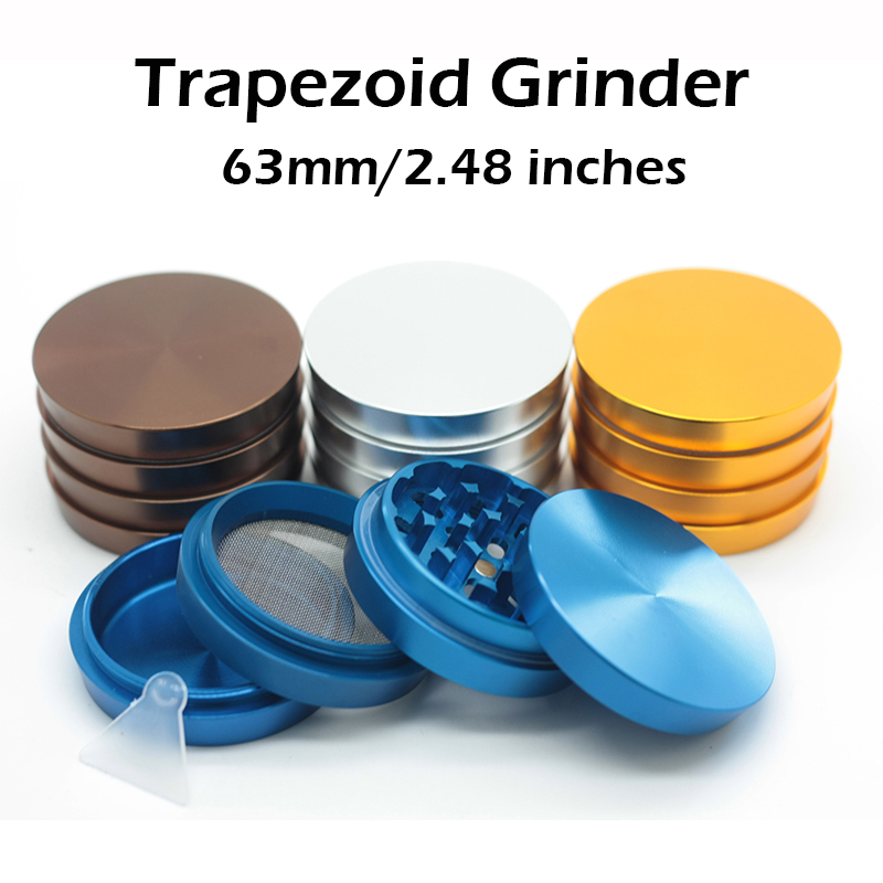 Trapzoid Grinders Herb Grinder 63mm 2.48 Inches Metal 4 Layers High Quality Aluminium Alloy Crusher
Trapzoid Grinders Herb Grinder 63mm 2.48 Inches Metal 4 Layers High Quality Aluminium Alloy Crusher
