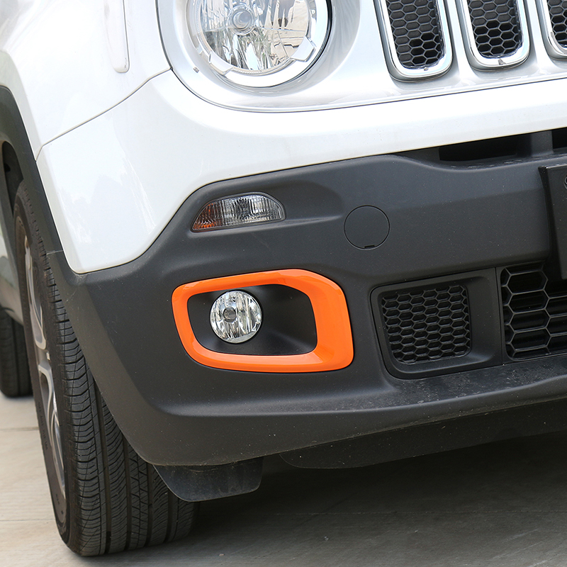 Front Fog Light Frame Cover ABS Decoration Cover For Jeep Renegade 20162018 Car Stickers Exterior Accessories