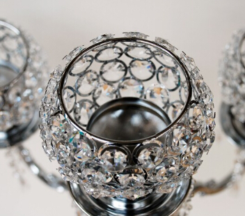 Candle Holders Crystal Globe 5 Lights Candelabra Holder Luxurious Centerpiece For Wedding Party Decoration Supplies